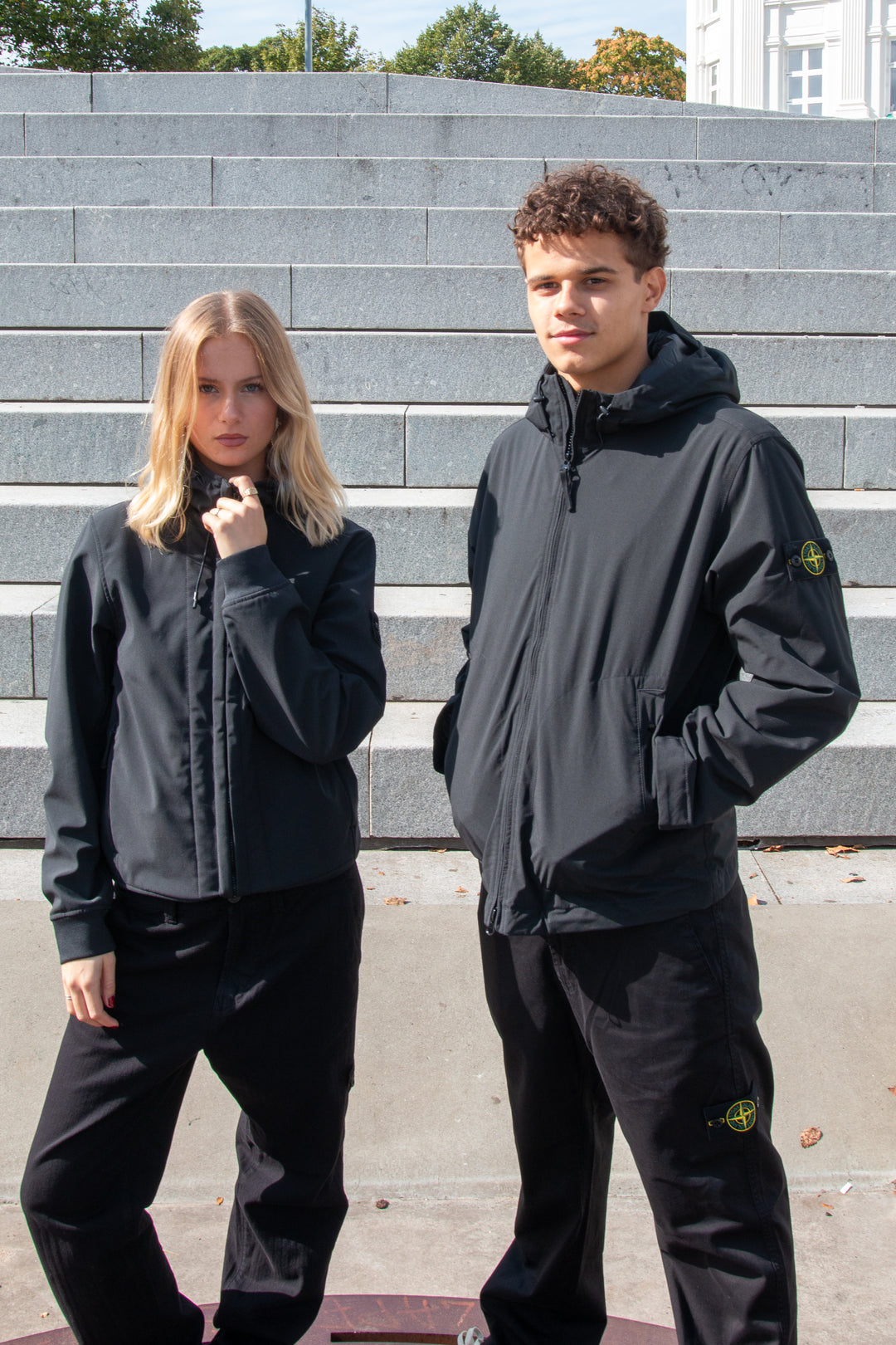 Stone Island Soft Shell-R E.Dye Technology Jakke I Sort