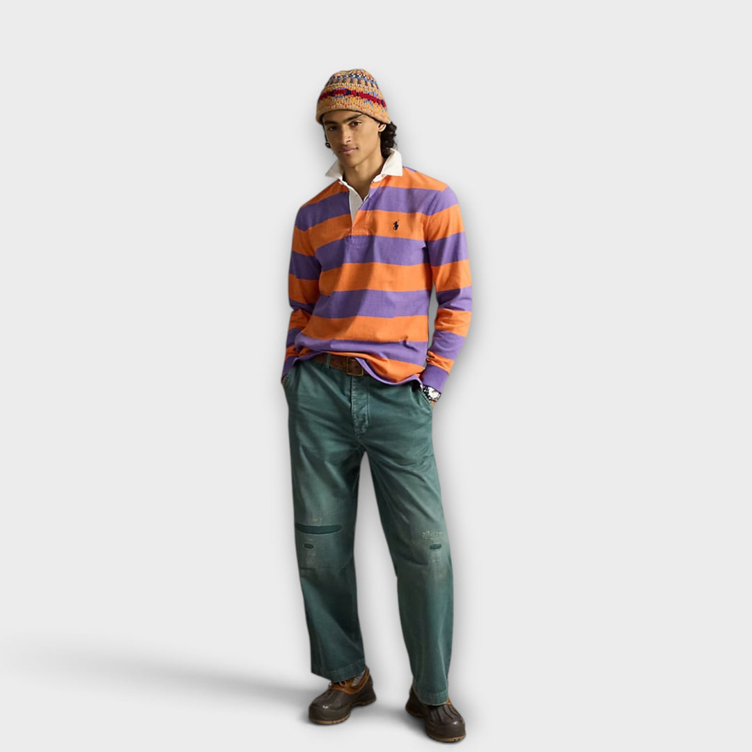 Polo Ralph Lauren The Iconic Rugby Shirt I Purple/Orange