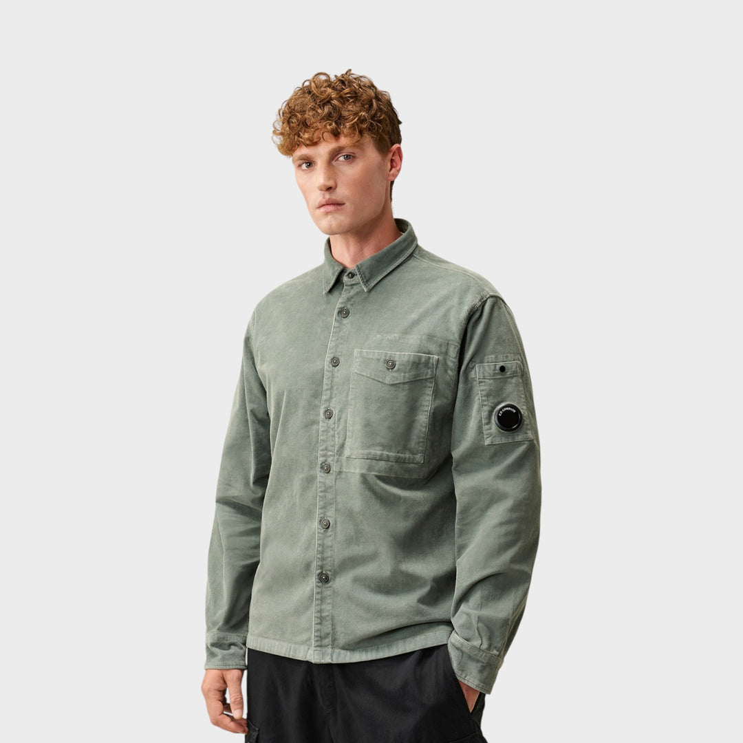 C.P. Company Long Sleeve Lens Button Shirt I Castor Grey
