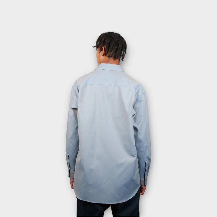 Stone Island Oxford Skjorte I Grå Blå