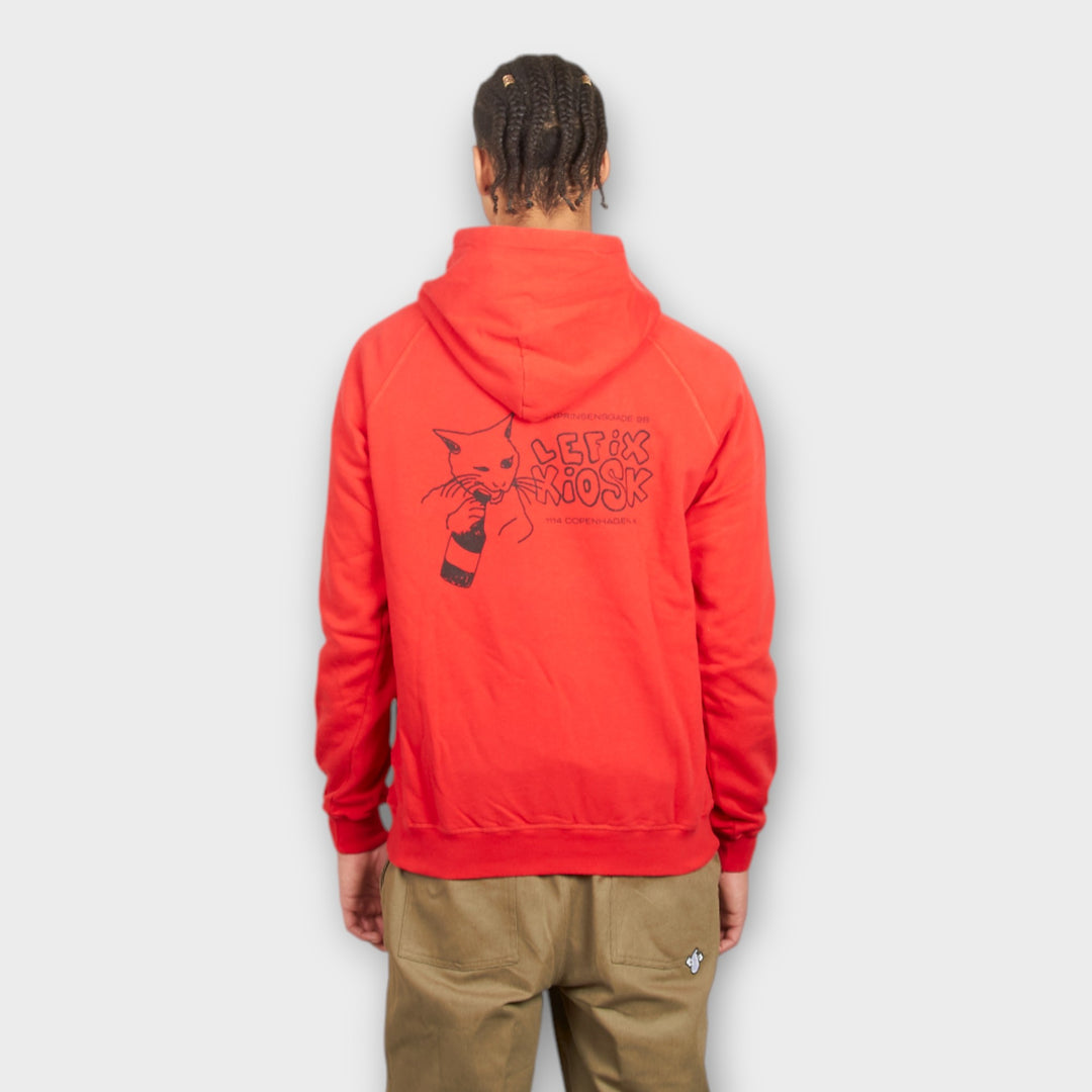 Le Fix Kiosk Patch Hoodie I Rød