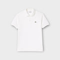 Lacoste Ripped Collar SS Polo In White