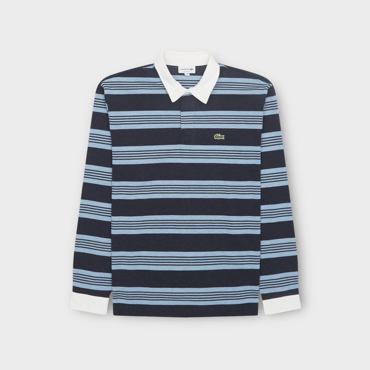 Lacoste Pique Rugby Langærmet Polo I Blå