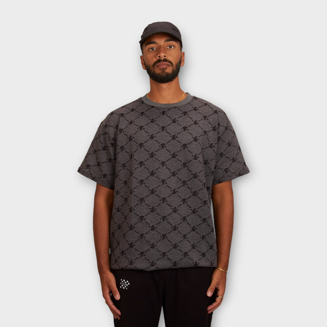 Le Fix Mk Kaj Box T-Shirt In Jacquard Grey