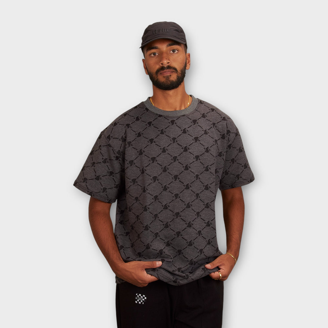 Le Fix Mk Kaj Box T-Shirt I Jacquard Grey