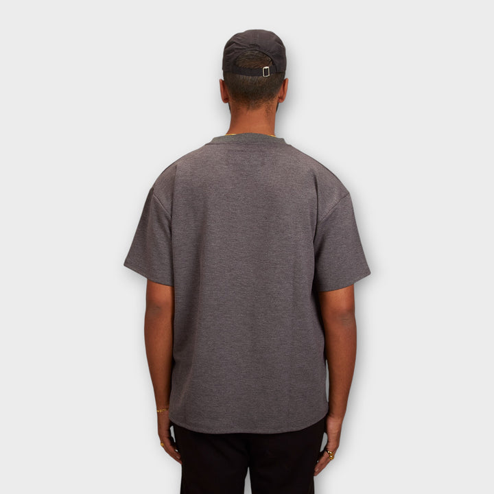 Le Fix Kaj Application Box T-Shirt In Solid Grey