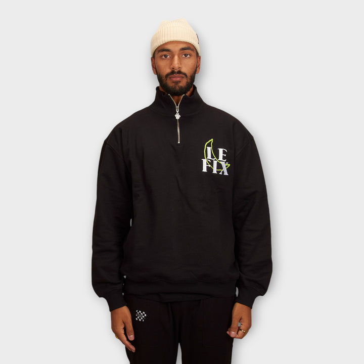 Le Fix Moon Quarter Zip In Black