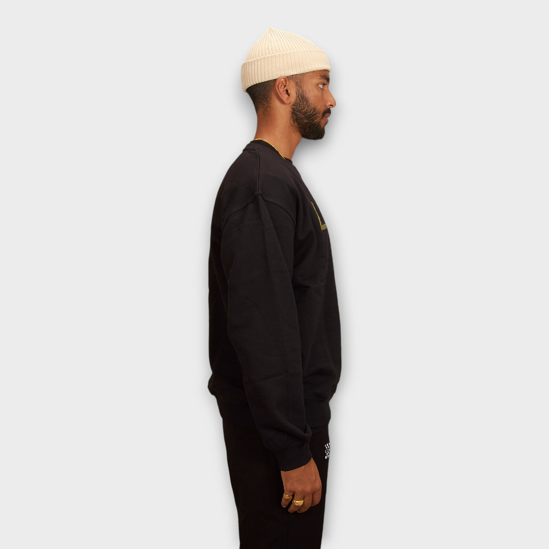 Le Fix Wave Application Crewneck In Black