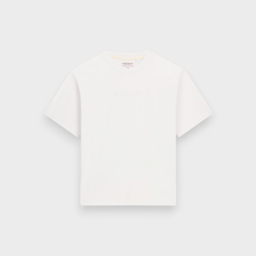 GUESS JEANS Embroidered Logo t-shirt I Hvid