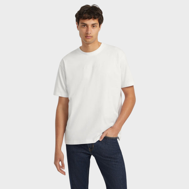 GUESS JEANS Embroidered Logo t-shirt I Hvid