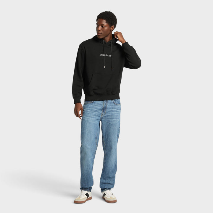 GUESS JEANS Hooded Logo Sweater I Sort