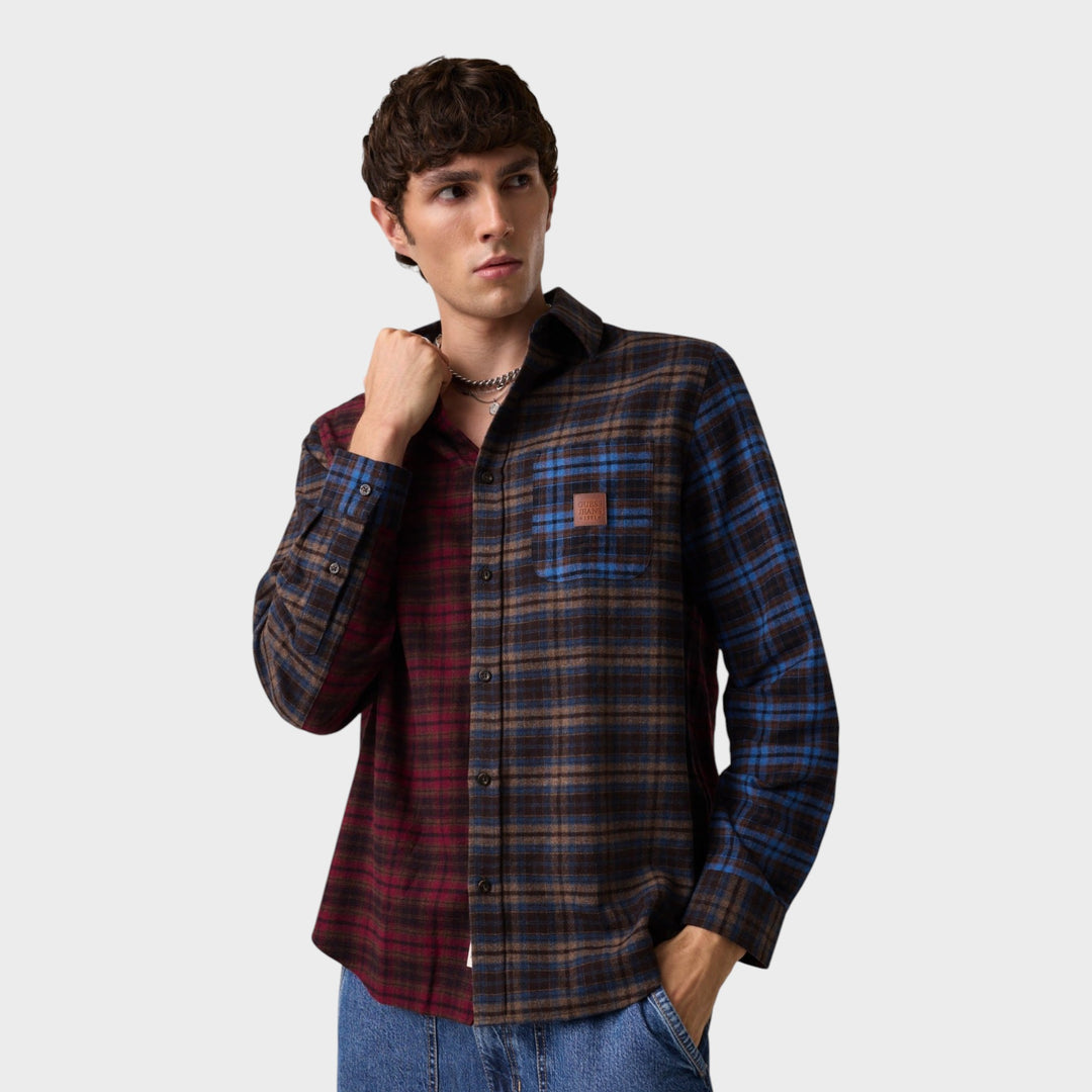 Guess Jeans Regular Fit Plaid Flannel I Multi