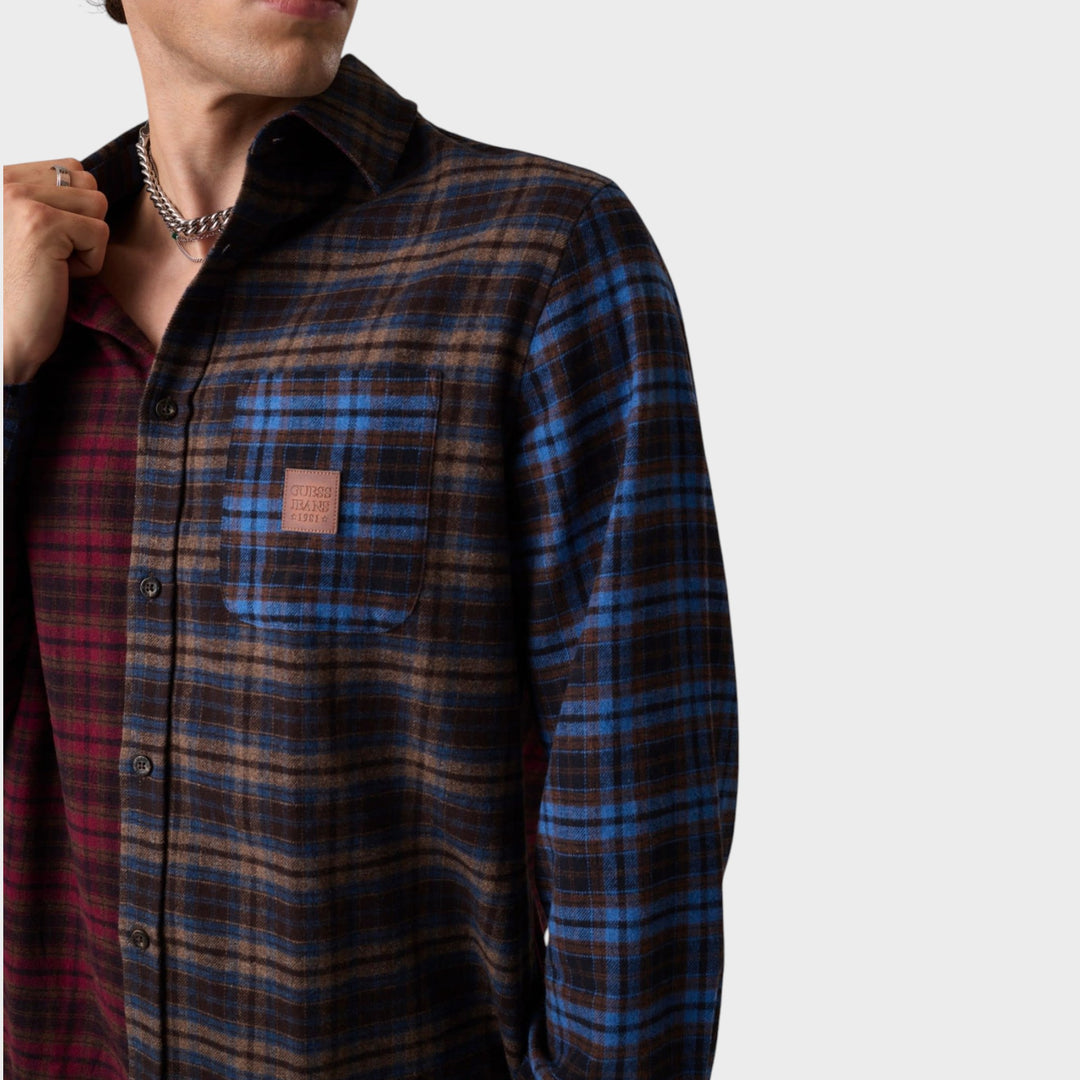Guess Jeans Regular Fit Plaid Flannel I Multi