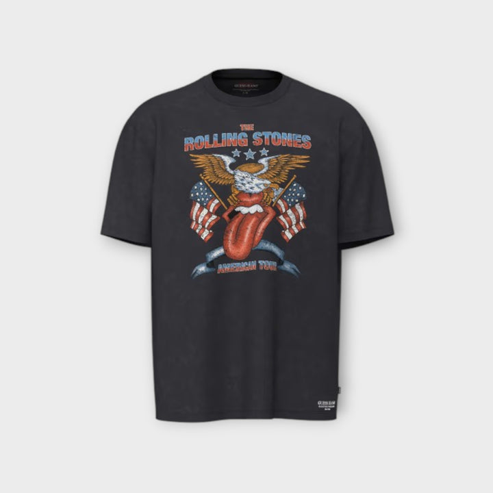 Guess Jeans Rolling Stone Eagle T-Shirt I Grey