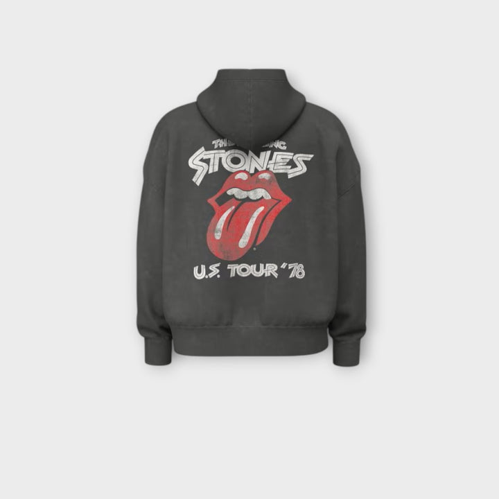 GUESS JEANS ROLLING STONE HOODIE I BLACK STONE