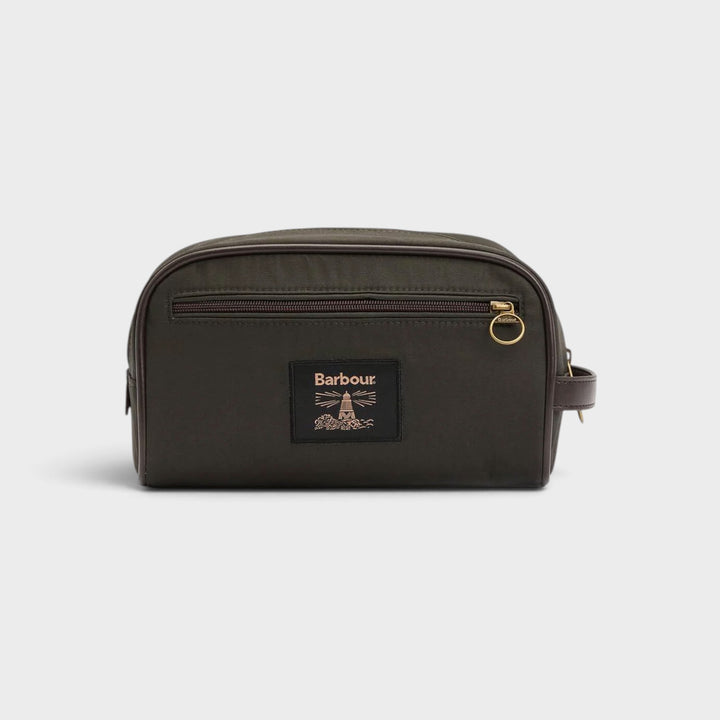 Barbour Wax Wash bag  I Olive