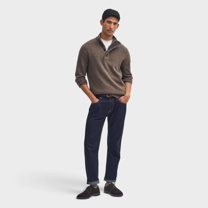 Barbour Patch Zip Through I Dark Stone