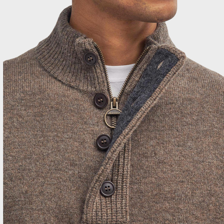 Barbour Patch Zip Through I Dark Stone