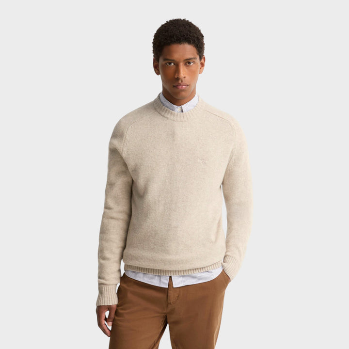 Barbour Newtown Knit Crew I Light Grey