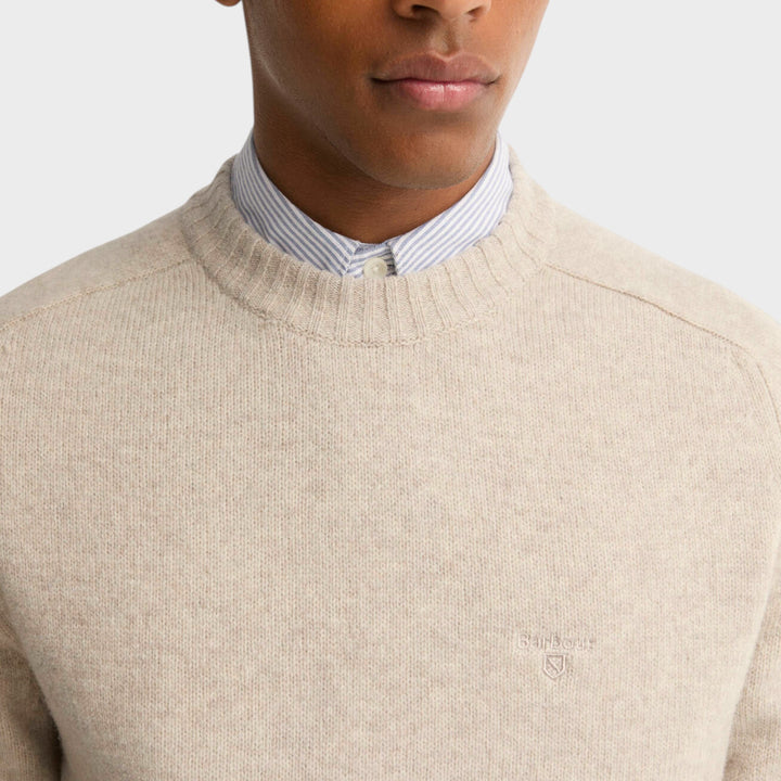Barbour Newtown Knit Crew I Light Grey