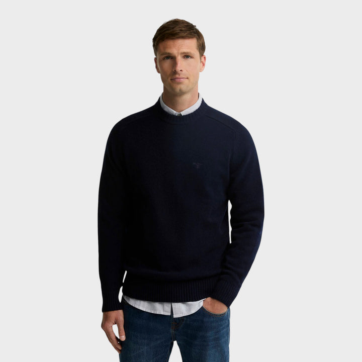 Barbour Newtown Knit Crew I Navy
