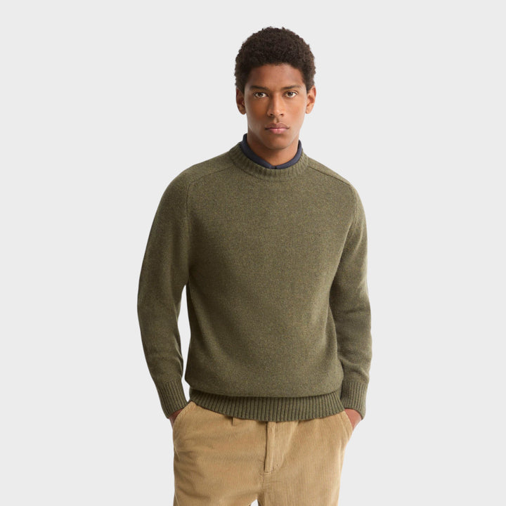 Barbour Newtown Knit Crew I Olive