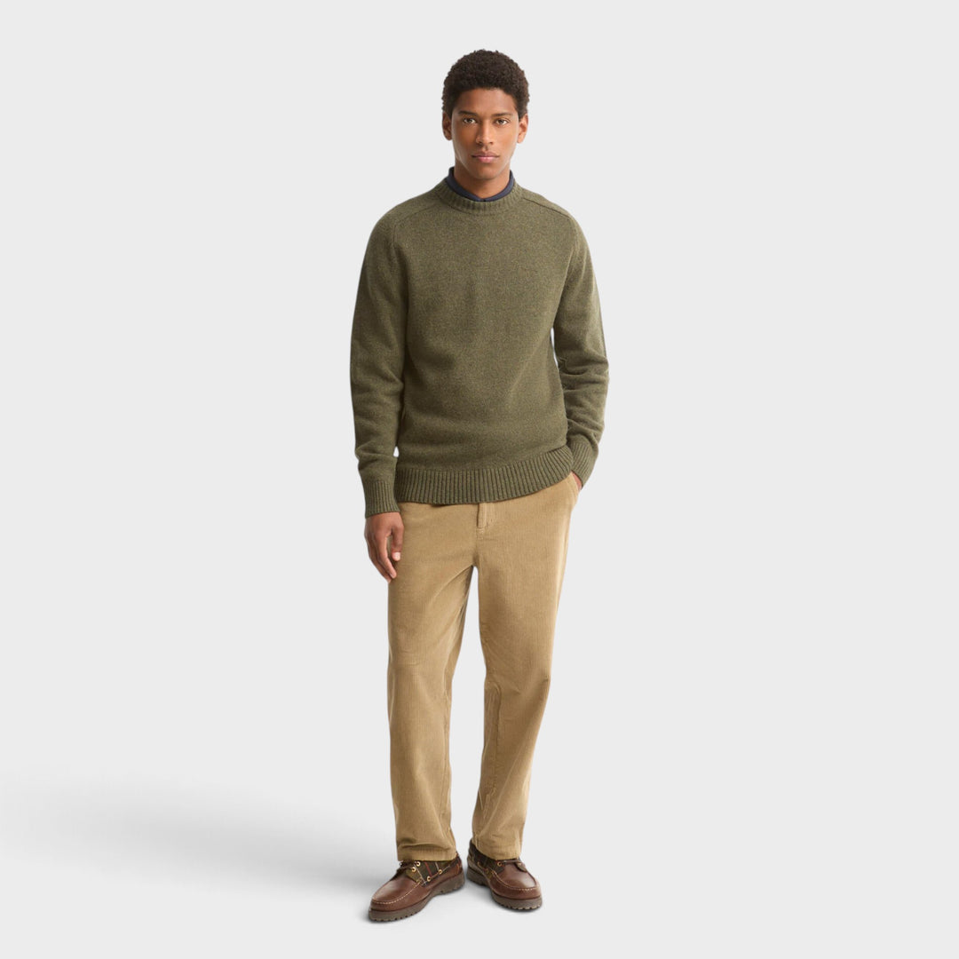 Barbour Newtown Knit Crew I Olive
