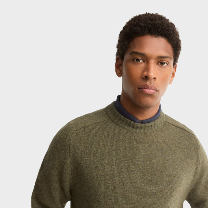 Barbour Newtown Knit Crew I Olive