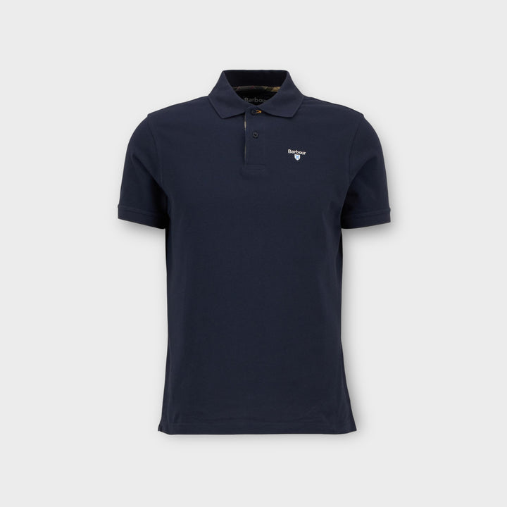 Barbour Tartan Pique Polo Shirt I Navy