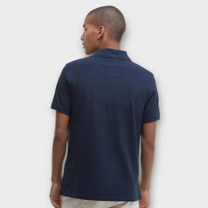 Barbour Tartan Pique Polo Shirt I Navy