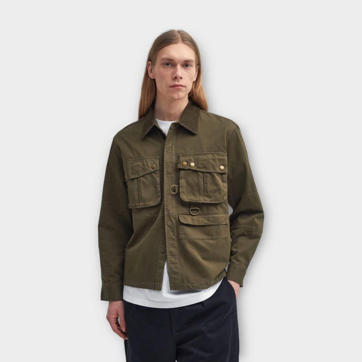 Barbour Oakmoor Overshirt In Green 