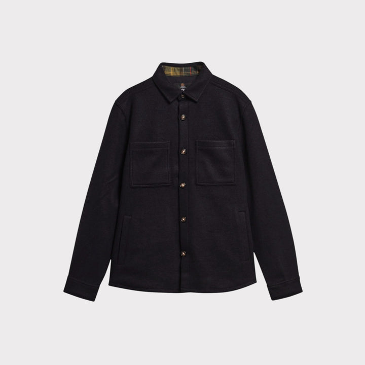 Barbour Marltown Tailored Wool Blend Overshirt I Navy