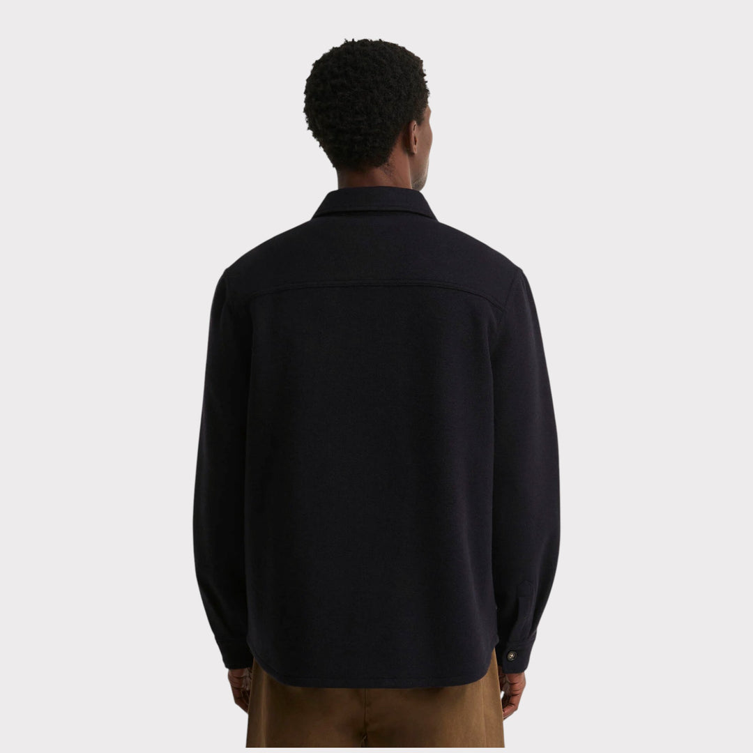 Barbour Marltown Tailored Wool Blend Overshirt I Navy