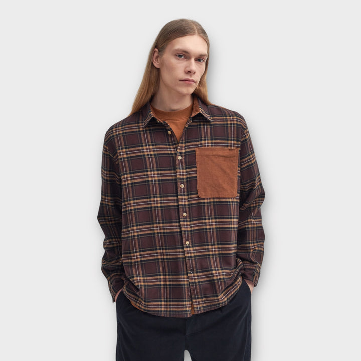 Barbour Wolfwood Shirt In Brown