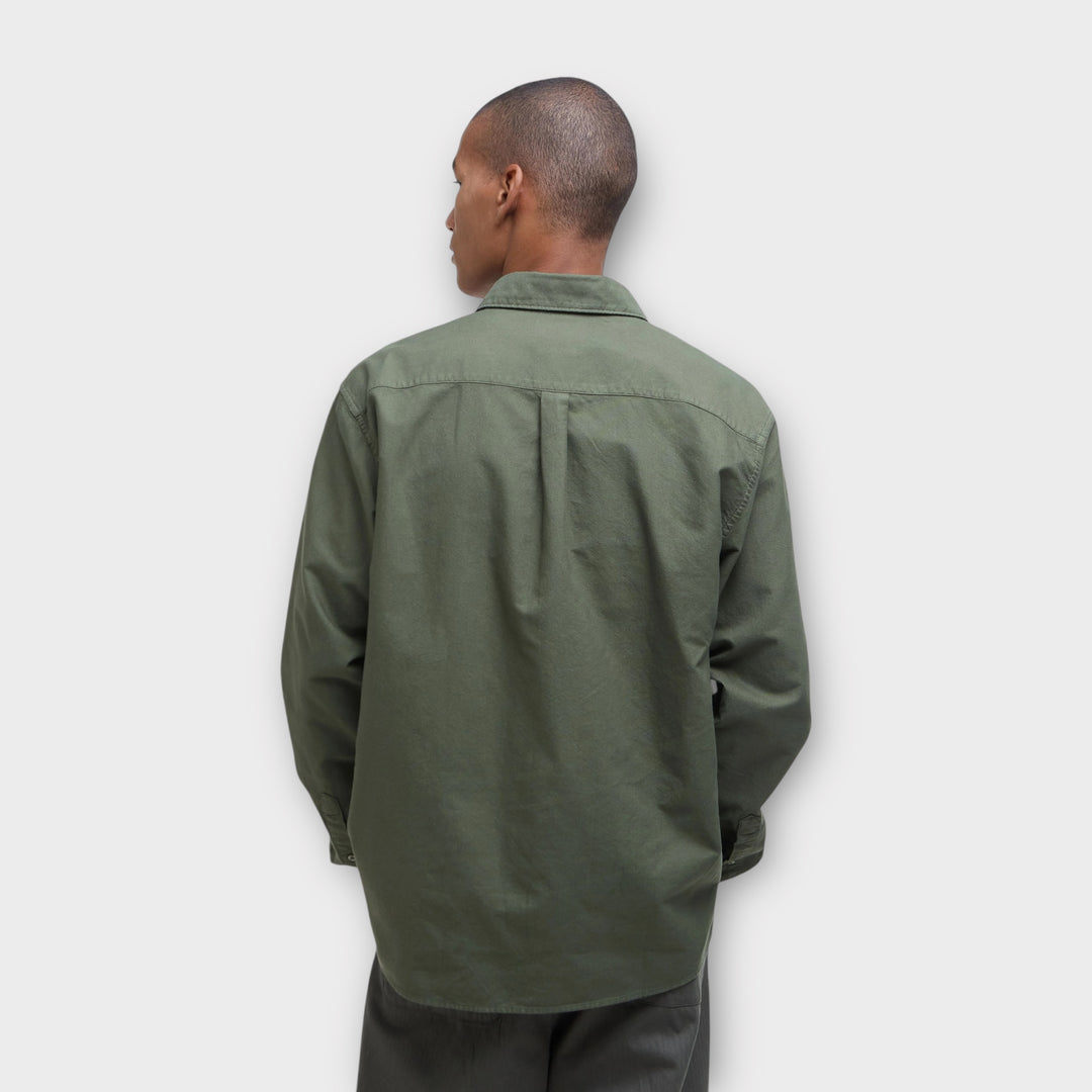 Barbour Garment Dyed Oxford Relaxed Skjorte I Light Sage