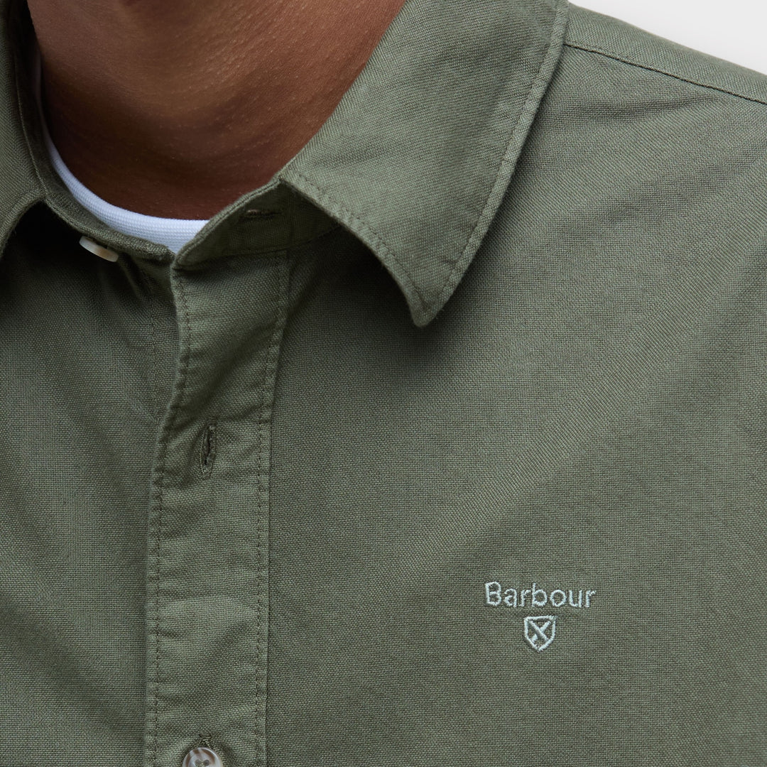 Barbour Garment Dyed Oxford Relaxed Skjorte I Light Sage