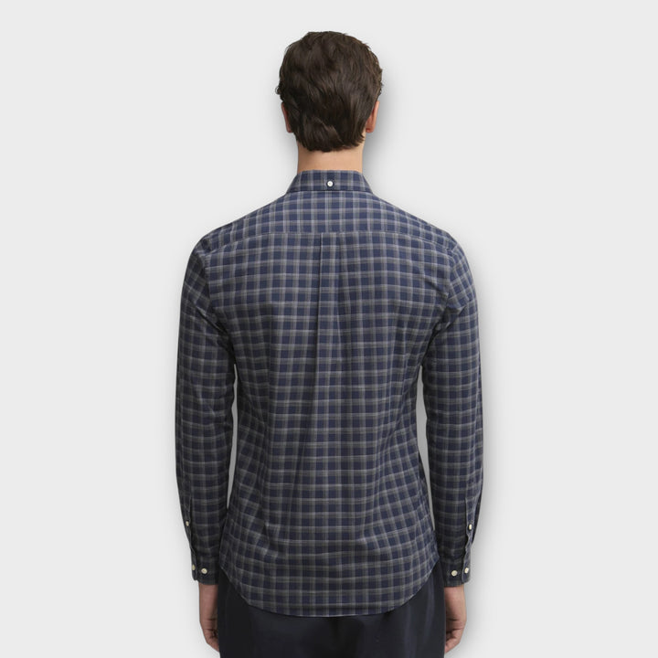 Barbour Bramwell Checked Tailored Skjorte I Navy