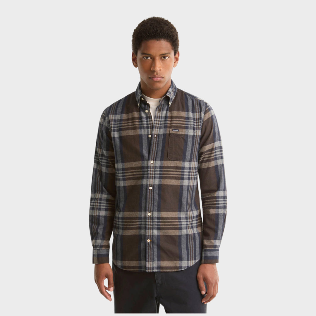 Barbour Dovedale Tailored Skjorte I Dark Sand