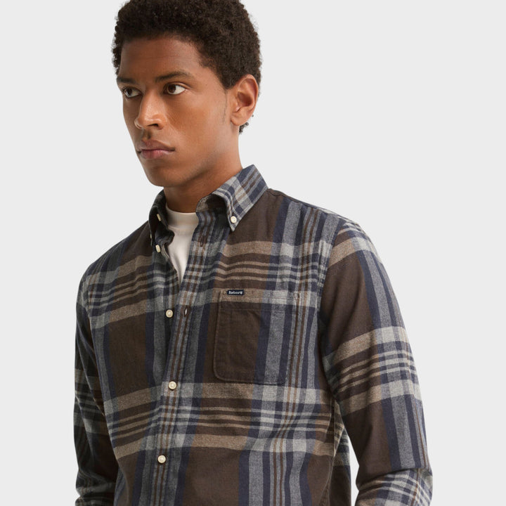 Barbour Dovedale Tailored Skjorte I Dark Sand