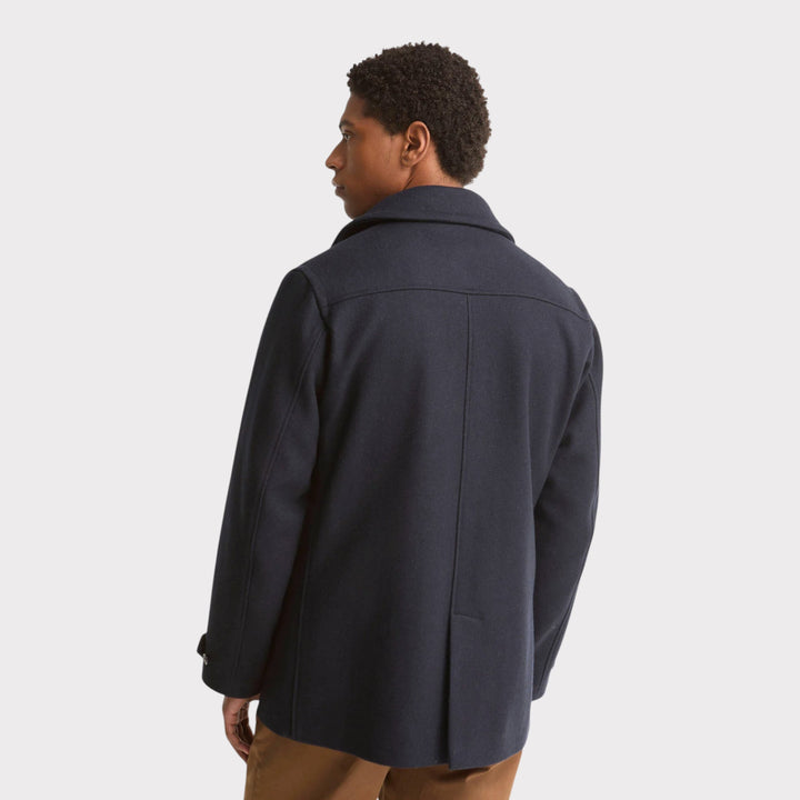 Barbour Polzeath Wool Pea Frakke I Navy