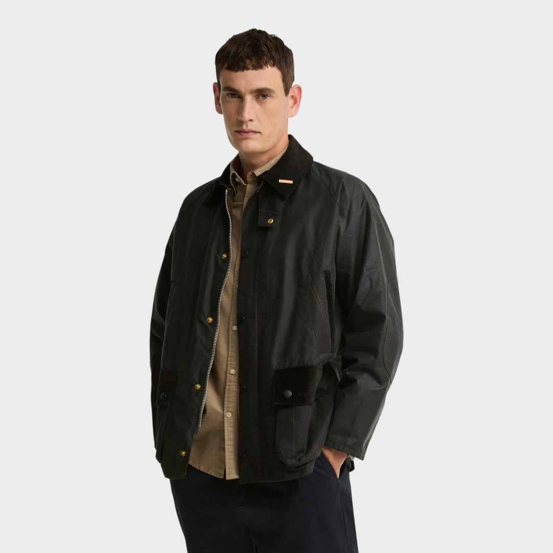 Barbour Icons Patch Bedale Wax Jacket I Sage