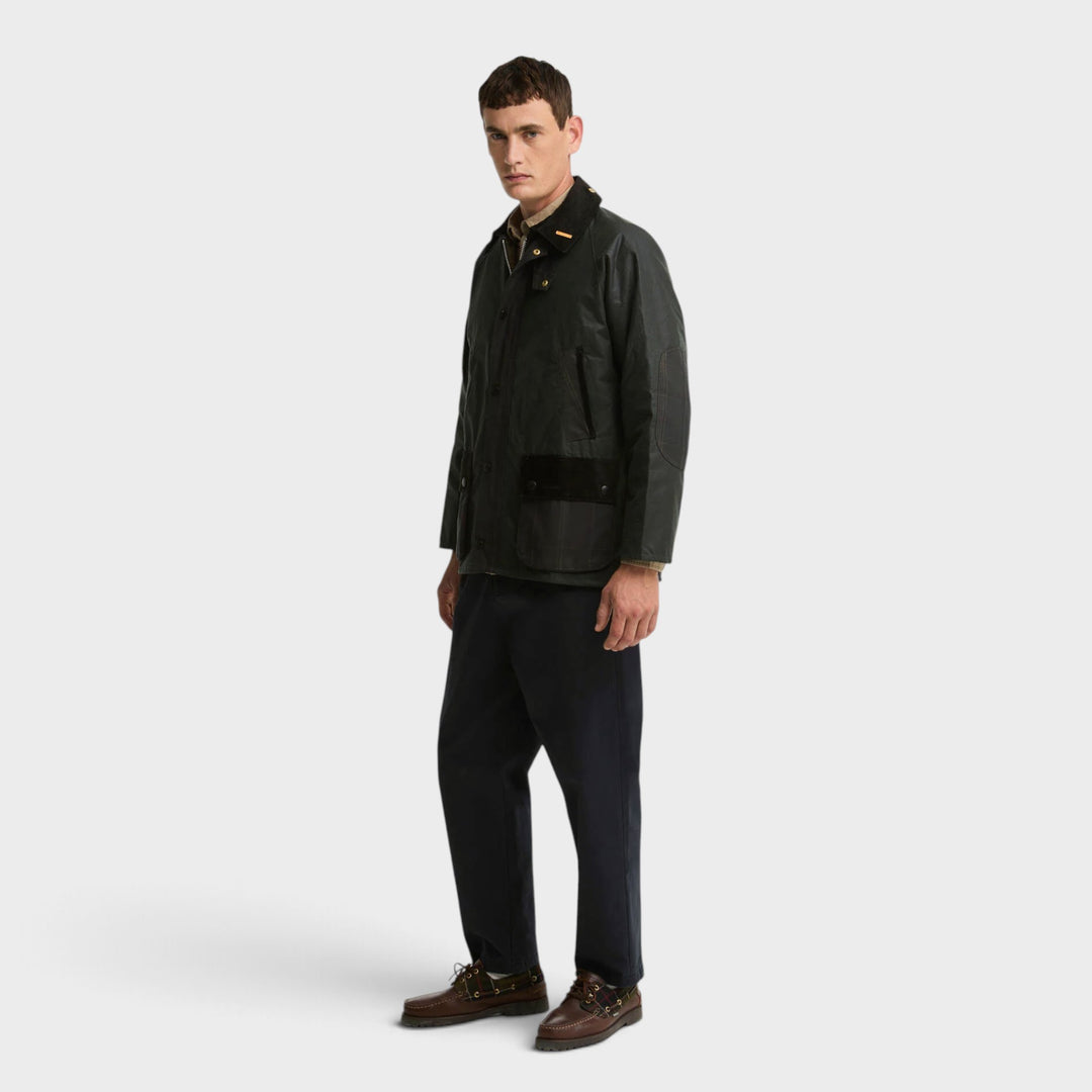 Barbour Icons Patch Bedale Wax Jacket I Sage