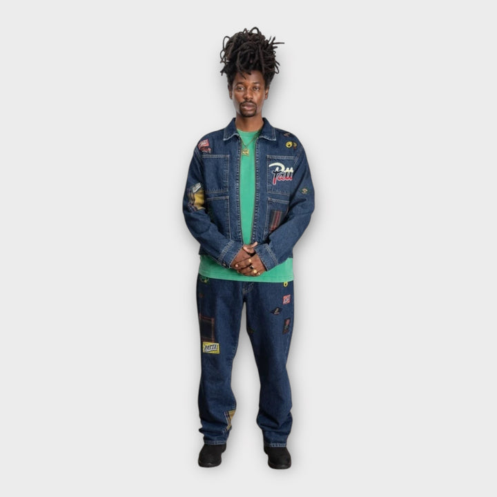 Patta Whole Lotta Labels Denim Jeans In Blue