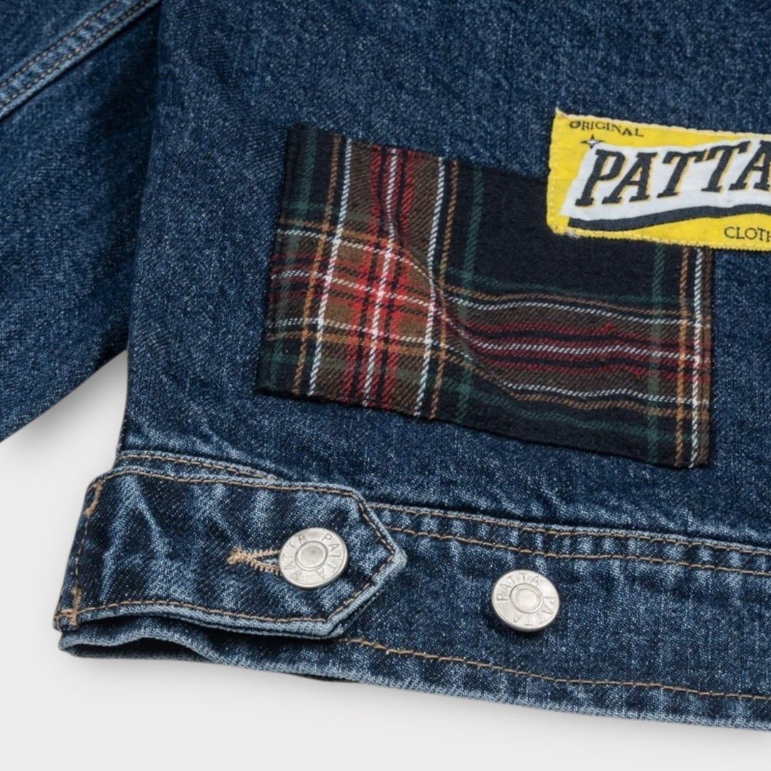 Patta Whole Lotta Labels Denim Jakke I Blå