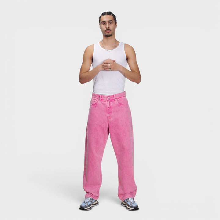 Patta Acid Wash Denim Pants I Pink
