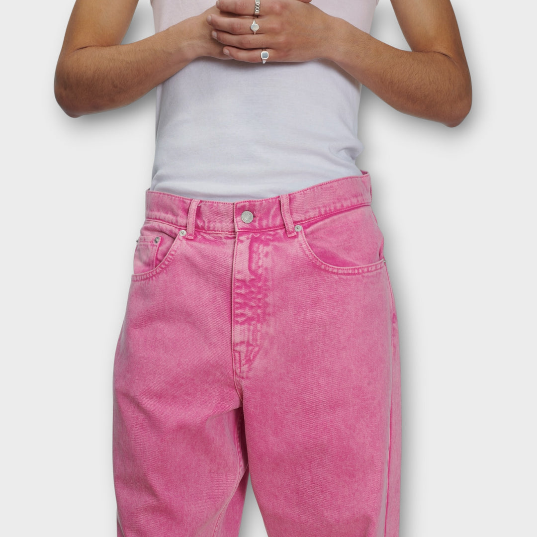 Patta Acid Wash Denim Pants I Pink