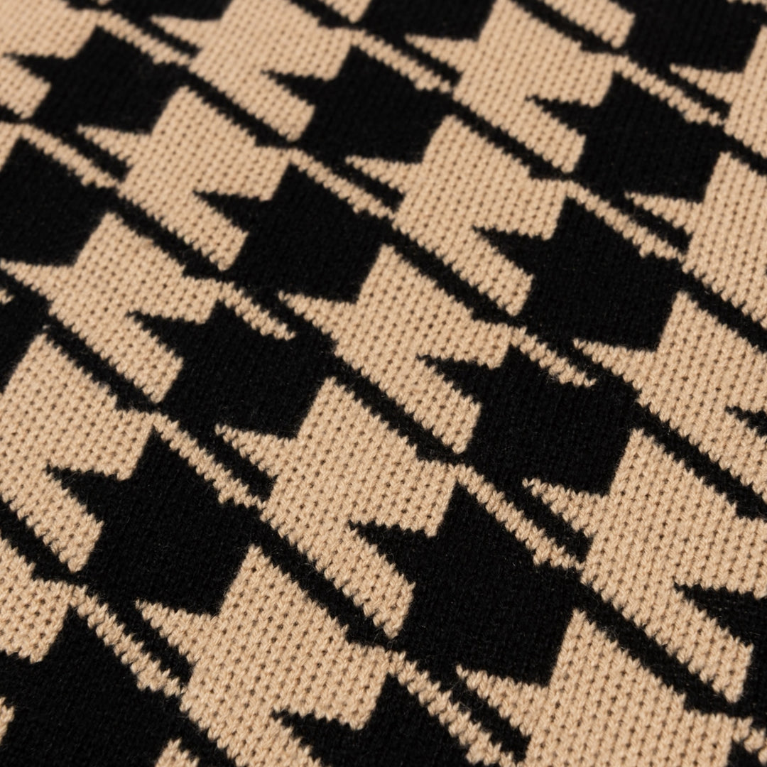 Patta Houndstooth Cardigan I Irish Cream