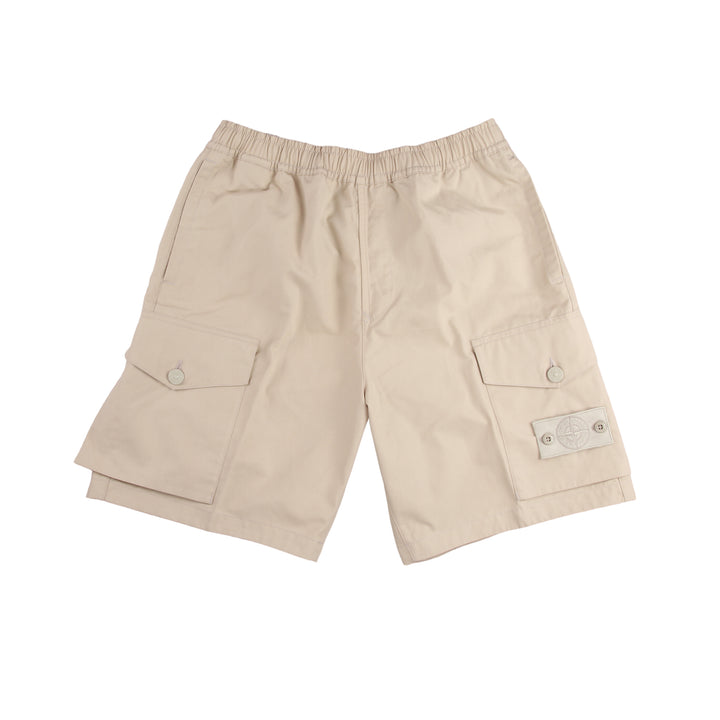 Stone Island Bermuda Comfort Ghost Shorts - Beige - Frontvisning