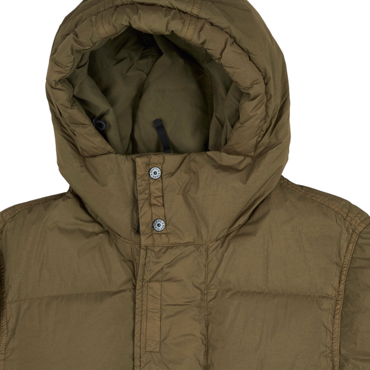 Stone Island Garment Dyed Crinkle Reps New Down Jacket Long