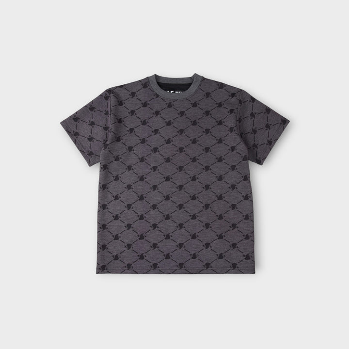 Le Fix Mk Kaj Box T-Shirt In Jacquard Grey